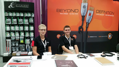 Miranda Grantham, National Sales Manager and Zak Yarnell, West Coast Regional Sales Representative manning the booth.